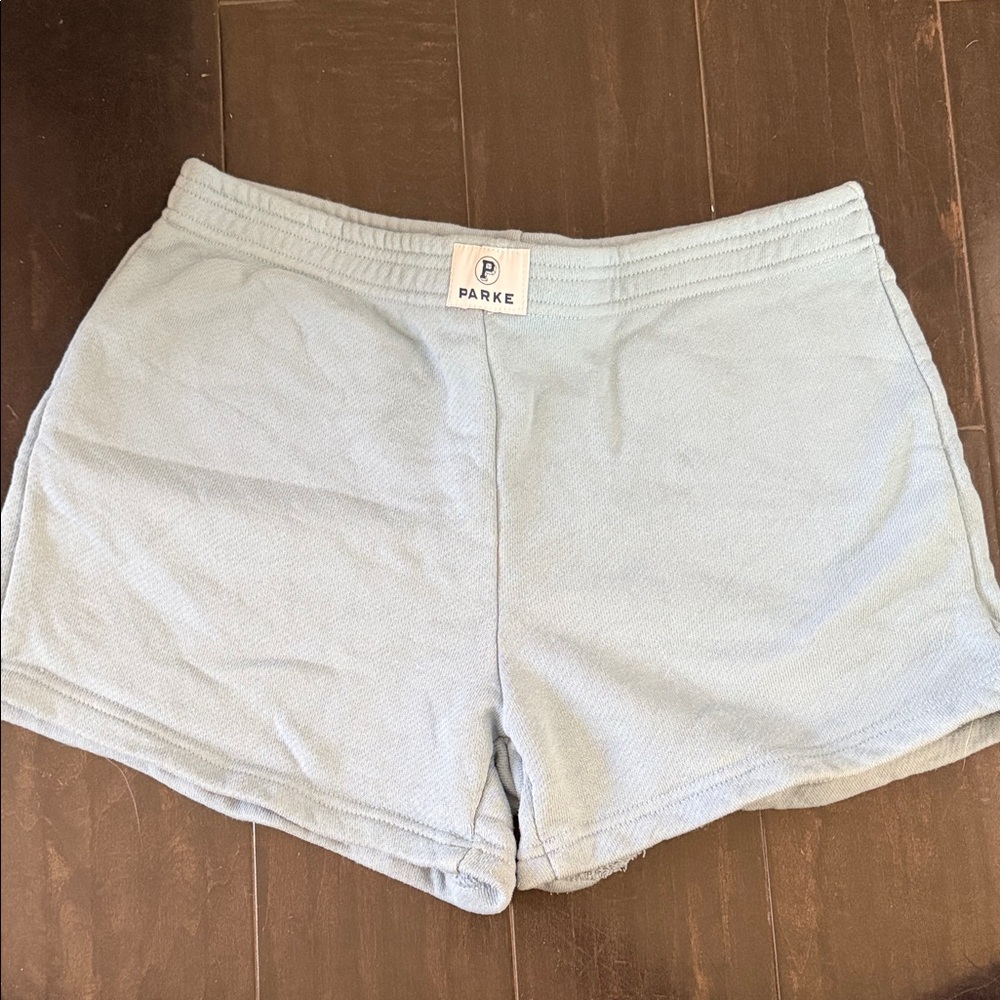 PARKE Women's Sky Blue Sweat Shorts
